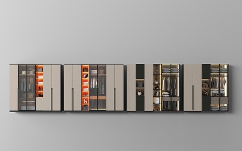 Light Luxury Wardrobe 3d model