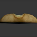 Freshly Baked Artisan Bread With Cross Shaped Creamy Topping And Golden Crust