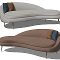 Modern Multiplayer Sofa Multiplayer Curved Sofa Shaped Sofa 3d model