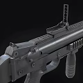 Modern Tactical Weapon With Black Rail System And Ergonomic Grip Design 3d model