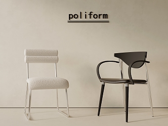 Middle Style Single Chair Dining Chair Writing Chair 3d model