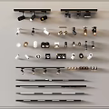 Various Styles of Downlights and Spotlights with Track Rails and Mounting Accessories