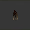 3D Rendered Prehistoric Dinosaur Model With Brown Red Skin Walking Open Mouth On Gray Background