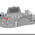 Detailed Mechanical Structure Model With Display Screen Gears Components And Containers 3d model