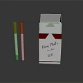 King Piki's Red Cigarette Box With Two Filter Cigarettes And White Tips