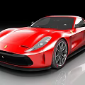 Red Ferrari Sports Car With Sleek Body Design And Stylish Alloy Wheels