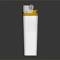 Transparent Cylindrical Device With Yellow Gray Top And White Tube Inside