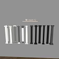 White And Black Decorative Columns With Classical And Modern Designs For Interior