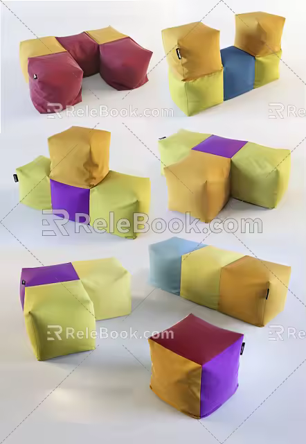 Sofa stool 3d model