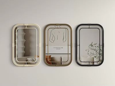 Ancient Mirror Ancient Mirror Ancient Mirror Full-length Mirror Bathroom Mirror Floor Mirror 3d model