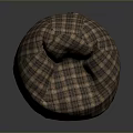 Cozy Plaid Fabric Bean Bag Chair For Modern Living Room Seating