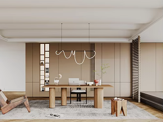 Modern study 3d model