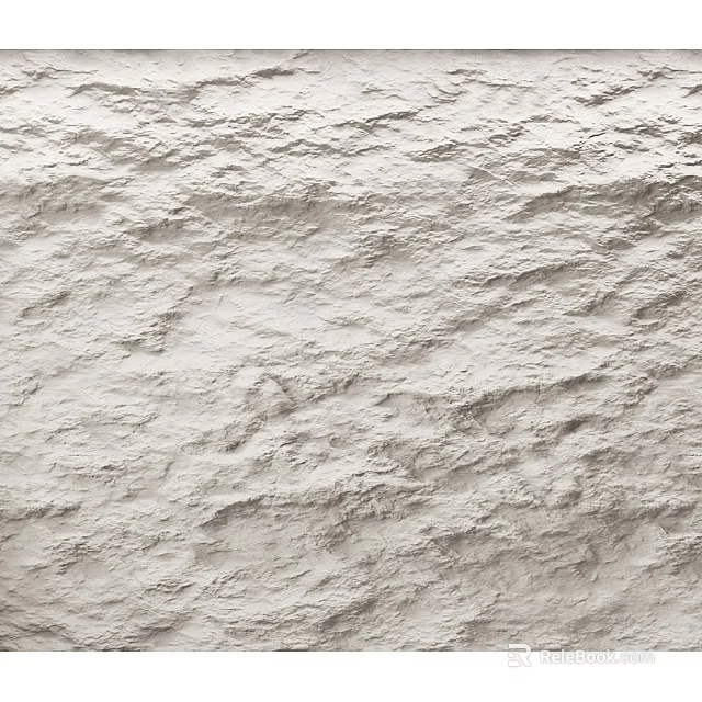 White Textured Background Wall With Natural Rough Surface And Decorative Finish 3d model 