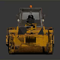 Yellow Construction Function Vehicle Road Roller With Large Drum And Operator Cab For Work