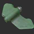 Brown And Green Weapon Components With Metal Parts Featuring Numbers 20 And 25