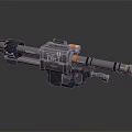 Futuristic Sci Fi Weapon With Metallic Body And Detailed Mechanical Components