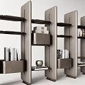 Modern Bookshelf Miloti Bookcase Combination 3d model