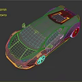 Modern Black And Yellow Sports Car With Sleek Aerodynamic Stylish Design Top View