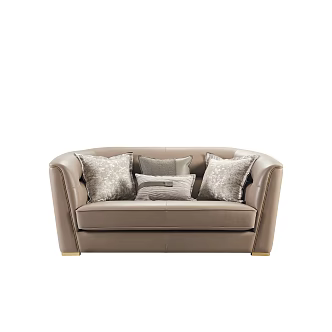 Modern double sofa two-seat sofa 3d model