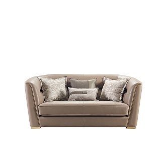 Modern double sofa two-seat sofa 3d model