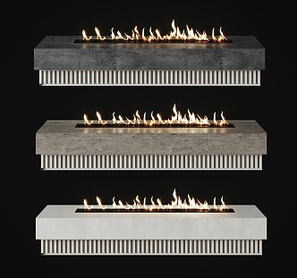 modern fireplace stove 3d model