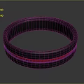 Black Red Stripe Ring Shaped Fashion Clothing Accessory With Smooth Surface