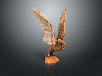 Modern owl grimace owl long-eared owl Wulin owl 3d model