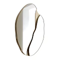 Modern Decorative Wall Mirror With Irregular Gold Frame For Home Interior Design 3d model