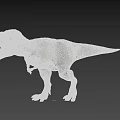 Realistic Detailed Tyrannosaurus Rex 3D Model Standing On Green Background