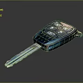 Remote Control Car Key Fob With Electronic Buttons And Metal Key Blade