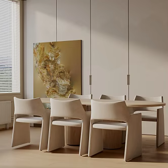 Modern dining table 3d model