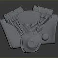Modern Engine Racing Engine Racing Engine Car Engine 3d model