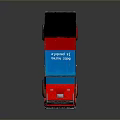 Red And Blue Branded NY Design Company Truck For Design Services