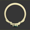 Elegant Gold Ring With Turquoise Gemstone Leaf Design And Pearl Accents