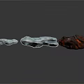 Realistic Terrain Models With Small Snow Mountains Large Ice Peaks And Volcanic Formations