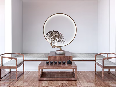 Chinese Tea Table and Chair Tea Table and Chair Coffee Table Chair Leisure Chair Taishi Chair 3d model