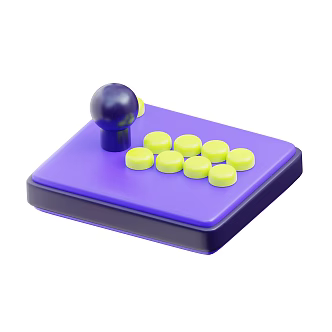 Modern Game Handle Cartoon Handle Smart Device 3d model