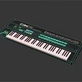 DX Electronic Keyboard Musical Instrument with Black White Keys and Control Panel Buttons