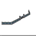 Military Defense Weapon System Featuring Fortified Walls And Watch Towers Structure