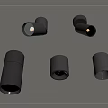 Modern Black Downlights And Spotlights Ceiling Mounted Lighting Fixtures Design