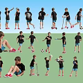 character multiplayer boy 3d model