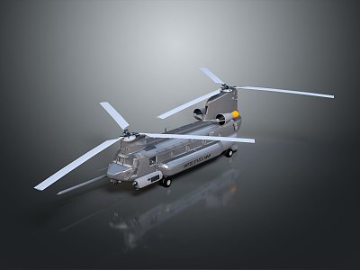 Modern Helicopter Gunship Helicopter Aircraft Gunship Combat Helicopter model