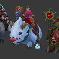 Game and Movie Characters Riding Mythical Creatures and Mechanical Mounts Fantasy Adventure