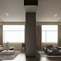 Modern Hotel Room Interior With Comfortable Bed Sofa And Large Windows