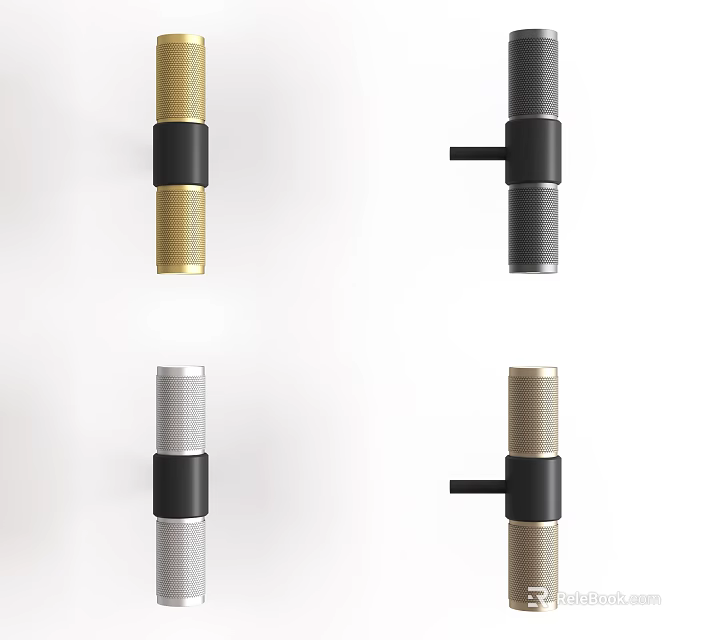 Modern Wall Lamps With Gold Black Silver Minimalist Design For Interior Decoration 3d model 