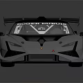 Gray Lamborghini Invencible Sports Car With Rear Spoiler And Aerodynamic Design