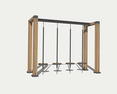 Modern play equipment works children's activities sports facilities 3d model