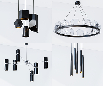 Modern chandelier combination 3d model