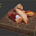 Assorted Desserts with Cinnamon Roll Fruit Tart and Cream Cake on Wooden Tray