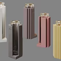 Plants in Multicolored Cylindrical Vases with Transparent Tops Square Bases and 40 Logos